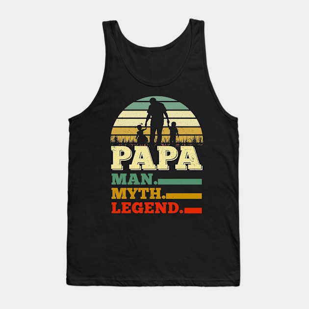 Papa Man Myth Legend Father's Day Gifts Tank Top by nicolinaberenice16954